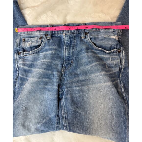 Moussy Vintage Diana Skinny Jeans Light Blue Distressed Raw Hem Cropped Ankle 26 - Picture 12 of 15
